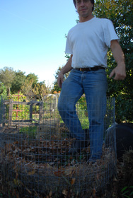 Compressing Compost Ingredients in a Hot Compost Pile